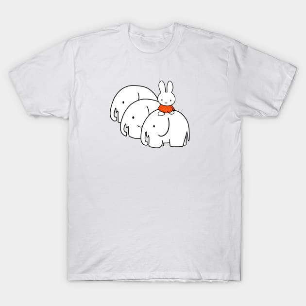 Miffy with Elephants T-Shirt by FoxtrotDesigns